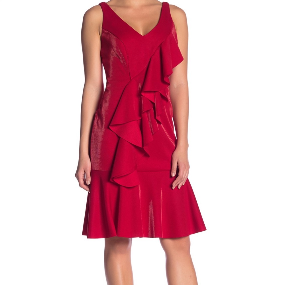JAY X JAYGODFREY Cranston V-Neck Shimmer Dress S-0